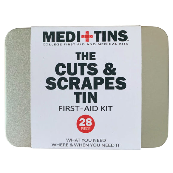 Photo of the front of 28-piece Cuts and Scrapes College First Aid Kit