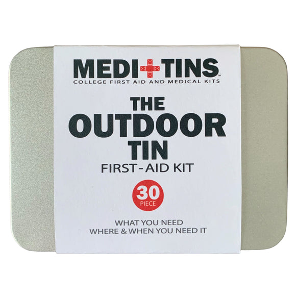Photo of the front of 30-piece Outdoor College First Aid Kit